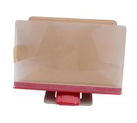 Hemobllo Loupe Décran De Téléphone Portable Universelle Support Damplificateur Vidéo De Film 3D Grossissement 2 À 4X Couleur Rouge Intérieur Aléatoire