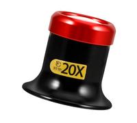 Hemobllo Loupe Frontale Grossissante 20x Métal Loupe Lumineuse Outil Bijoutier Professionnel Réparation Montre Tête Réglable Usage Maison Bureau Outil Précision