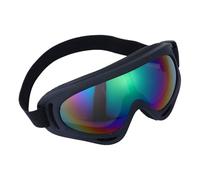 Hemobllo Lunettes de Ski D’Extérieur Vert Miroir en Polycarbonate Anti-Uv Bandeau Réglable Antidérapant Masque de Sport Pliable pour Vélo Motocross et Alpinisme Oculaire Haute