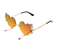 Hemobllo Lunettes de Soleil pour Prendre des Photos en Forme de Cœur, Lunettes Décoratives, Verres Polarisés, Accessoire de Mode pour Fêtes, Soirées et Photos de Rue