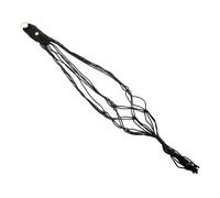 Hemobllo Macramé Mural Porte-guitare Suspendu Décoratif Noir Support Résistant pour Ukulélé et Petits Instruments Rangement Artisanal Polyvalent et Esthétique