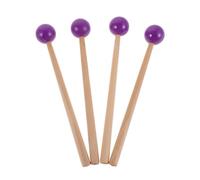 Hemobllo Maillets de Percussion Légers en Aluminium Violet 4 Pièces pour Xylophone, Marimba et Carillon, Baguettes Multi-instruments en Bois Adaptées aux Musiciens Débutants et Confirmés