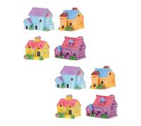 Hemobllo Maison Miniature Accessoire Portable 8 Pièces en Résine Réaliste pour Décor Paysager Créatif pour Jardin Miniature et Décor de Cour Arrière