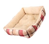 Hemobllo Maison pour Chat de Style Noël Nid Chaud pour Chat et Petit Chien Lit D’Hiver en Coton Doux Taille Moyenne Confortable et Isolant pour Intérieur et Hiver Chenil Cosy pour