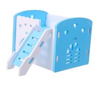 Hemobllo Maison pour Hamster avec Rampe Doublée Cachette pour Petits Animaux Accessoire de Cage Environnement Confortable pour Hamsters et Cochons d'Inde