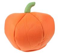 Hemobllo Maison pour Hamster Citrouille Halloween Chaude en Tissu Orange | Nid Stylisé, Petit Abri Confortable, pour Écureuil et Rat, Couleur Vive, Forme Citrouille