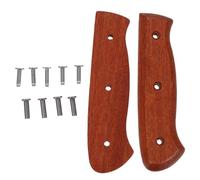Hemobllo Manche de Couteau en Bois de Sapele 12,2 X 3,2 X 2 Cm Antidérapant Ergonomique avec Rivets 4 Paires pour Remplacement de Couteau Cuisine, Accessoire de Réparation pour Usage