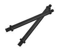 Hemobllo Manches de Brosse de Toilette en Plastique Noir 2pcs Connecteur Filetée Nettoyage Facile et Accès Complet aux Zones Difficiles