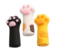 Hemobllo Manchon De Protection En Silicone Pour Pince à Épiler Et Ciseaux à Cuticules 3 Pièces, Design Patte De Chat Multicolore, Accessoires Manucure Pédicure Sûrs Et Flexibles