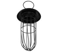 Hemobllo Mangeoire à Oiseaux Suspendue Métal Noir Grande Capacité pour Extérieur Distributeur Polyvalent avec Plateau Adaptée aux Petits Oiseaux pour Balcon Jardin et Terrasse