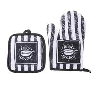 Hemobllo Maniques Cuisine Résistantes la Chaleur 2 Pièces Rayées, Moufles Isolants pour Four et Cuisson, Anti-brûlures, Accessoires Pratiques Cuisine Maison et Pâtisserie