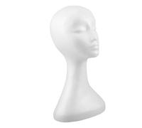 Hemobllo Mannequin Tête Mousse pour Perruques et Chapeaux Surface DIY pour Peinture Support Léger et Robuste Décoration Maison et Usage Professionnel