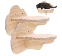 Hemobllo Marches Murales pour Chats Meuble Mural en Bois Forme Nuage Lot De 2 Plateformes Stables pour Escalade Intérieure Chatons Et Chats D'intérieur