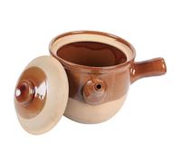 Hemobllo Marmite à Remèdes en Terre Cuite Traditionnelle Petite Taille 15 L Résistante Haute Température Compatible Cuisinière à Gaz Pot à Médecine Chinoise Artisanale pour Décoction
