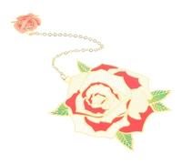 Hemobllo Marque-page Pendentif Vintage en Laiton Pendentif Fleur de Rose Ajouré, Décoratif et Léger, Présent pour Étudiants et Enseignants, Ornement Délicat pour Lecture et Bureau
