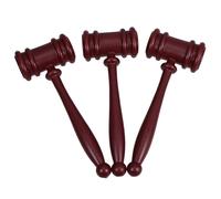 Hemobllo Marteau de Juge Accessoire de Costume Robuste en Plastique Réaliste 3 Pièces Maillet Professionnel pour Fête à Thème et Halloween pour Garçon et Filles et Avocats