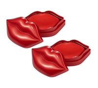 Hemobllo Masque à Lèvres Hydratant en Non-tissé Rouge 40 Pièces pour Nourrir et Lisser la Texture des Lèvres, Masque de Nuit pour Mères et Petites Amies