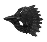 Hemobllo Masque de Déguisement Corbeau, Masque de Bec de Corbeau, Pu Noir, Détails Faits Main, Ajustement Confortable, pour Cosplay et Soirée Masquée, Accessoire Costume de Noël