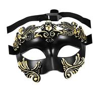 Hemobllo Masque de Égyptien Demi Face pour Cosplay Accessoire Halloween Élégant et Pratique pour Fête Thématique
