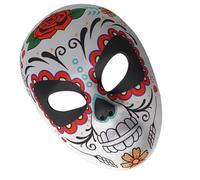 Hemobllo Masque de Fête Mexicain Eva Créatif pour Femme, Masque Coloré Dia de Los Muertos Léger Bracelet Ajustable, Décoration Unique pour Carnaval, Halloween et Soirées Couleur Aléatoire