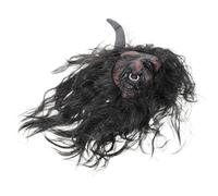 Hemobllo Masque de Taureau en pour avec Cornes et Postiche Masque D’Halloween Effrayant Accessoire Cosplay Léger et Réutilisable pour Soirées à Thème et Bal Masqué