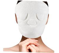 Hemobllo Masque Facial En Polaire Corail Chaud Réutilisable Couvrant Front Et Menton Élastiques Pour Soins Du Visage Spa à Chaud Et Froid Femmes