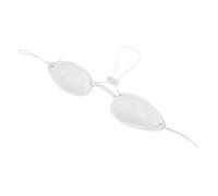 Hemobllo Masque Yeux Réutilisable Blanc Couvre-Yeux Petit Taille Sangle Réglable Protection Anti-Lumière Intense pour Soins de Beauté et Relaxation Quotidienne