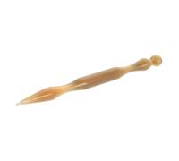 Hemobllo Massageur Acupression Portable Corne de Bœuf Stylo Acupuncture Double Tête pour Stimulation des Points Auriculaires et Massage