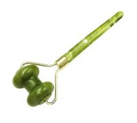 Hemobllo Masseur Visage Pierre de Jade Naturelle Roller de Massage Portable pour Soin Peau Outil Anti-âge Léger et Confortable Facile à Utiliser pour Visage Jeune et