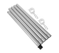 Hemobllo Mât De Drapeau en Acier Inoxydable 1,92 m Rotatif 5 Sections pour Extérieur Jardin Maison Tête Blanche Support Solide Stabilisé Météo