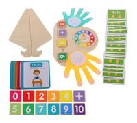 Hemobllo Mathématique Bois Interactif pour Tout-Petits Apprentissage des Additions Soustractions et Chiffres avec Animaux Colorés Éducatif pour Garçons et Filles Maison École