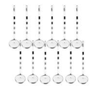 Hemobllo Mini Barrettes en Métal Argenté 40 Pièces Bases Rondes 12 MM pour Accessoires Soi-Même et Coiffures Tendances