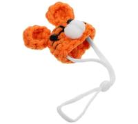 Hemobllo Mini Bonnet Tricoté pour Hamster Taille Unique avec Sangle Ajustable Chapeau Tigre Orange en Laine Douce Accessoire Photo et Costume pour Petits Animaux de Compagnie Fêtes et