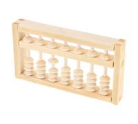 Hemobllo Mini Boulier en Bois Naturel Petit Format Accessoire Photo pour Premier Anniversaire Éducatif Montessori pour Apprentissage du Calcul Mental et Décoration Feng Shui