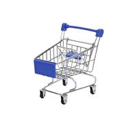 Hemobllo Mini Chariot de Courses Simulation Bleu Foncé Grand Modèle Rangement Bureau