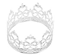 Hemobllo Mini Couronne Argentée en Fer pour Décoration de Gâteau, Texture Délicate, Usage Polyvalent, pour Mariage et Fête d'anniversaire
