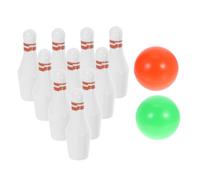 Hemobllo Mini Jeu de Bowling Miniature pour Maison de Poupée Extérieur Ensemble avec Boules Décor Sportif Compact pour Garçon Fille et Bureau