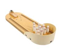 Hemobllo Mini-Jeu De Quilles en Bois pour Adultes Atteints Maladie D'alzheimer, Jeu Interactif De Bureau, Compact Et Léger, Activité Ludique pour Seniors, Prévention Sénilité, Jouet Éducatif Familial