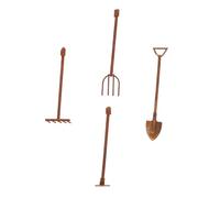 Hemobllo Mini Outils de Jardinage pour Décor Miniature Kit pour Jardin Zen Râteau et Fourche pour Accessoires de Jardinage pour Scènes Miniatures et Ornements de Maison de Poupée