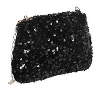 Hemobllo Mini Paquet à Main Scintillant Bandoulière Chaîne Ajustable, Pochette Légère pour Événements et Rendez-Vous, Rangement Sécurisé pour Femmes, Taille 9.65X6.69X1.97In