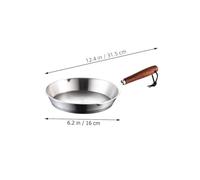 Hemobllo Mini Poêle à Frire Acier Inoxydable Antiadhésive pour Œufs Au Plat et Pancakes Chauffage Rapide et Usage Polyvalent Adaptée Induction et Gaz
