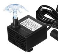 Hemobllo Mini pompe à eau - 5 W 500 L/H DC 6-12 V - Petite pompe submersible sans balais - Avec câble d'alimentation de 1,5 m - Pour aquarium, réservoir de poissons, fontaine d'intérieur, étang