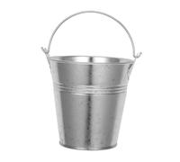 Hemobllo Mini Seau à Fleurs en Fer Argenté, Style Ferme Vintage, 12cm de Profondeur, pour Bouquets, Mariages et Événements