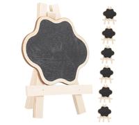Hemobllo Mini Tableau Double Face avec Support Formes Craie Réutilisable pour Fête Mariage Cuisine et Activités