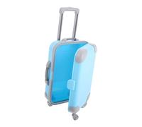 Hemobllo Mini Valise Miniature pour Maison de Poupée Bagage de Voyage Abs Léger et Réaliste Valise Décorative Bleue pour Accessoires de Poupée