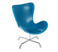 Hemobllo Miniature Chaise Œuf Bleue pour Maison de Poupée Fauteuil Appoint pour Garçon Fille Décoration Mini Meuble Accessoire Créatif et Sûr pour Scène Miniature