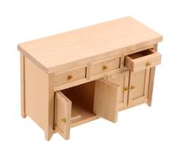Hemobllo Miniature Dollhouse Wooden Cabinet Scale Unfinished Birch Wood Furniture for Living Room and Kitchen Compact Storage for Dollhouse Decor