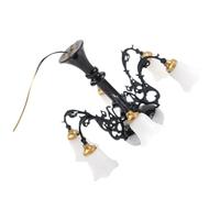 Hemobllo Miniature Living Decor Mini Chandelier Lamp for Tiny House Ceiling LED Light Pendant for Mini House DIY and Table Decoration Finish
