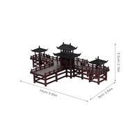 Hemobllo Miniature Pavillon Modèle Résistant Décor Aquarium Zen Asiatique pour Paysage sous-Marin et Jardin de Bonsaï