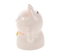 Hemobllo Miniature Tirelire Chat Chanceux Céramique pour Garçon Fille Décoration Bureau Porcelaine Encourage Épargne Gestion Financière